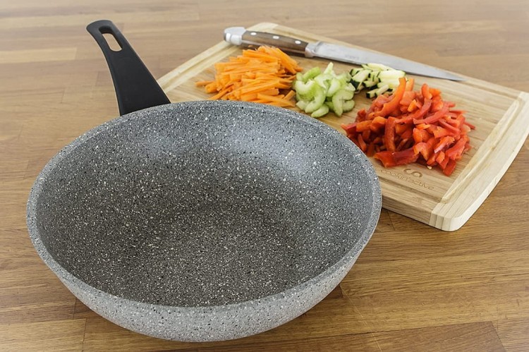 Patelnia Wok z Twardego Aluminium 28cm Wielofunkcyjna Non-Stick FLONAL