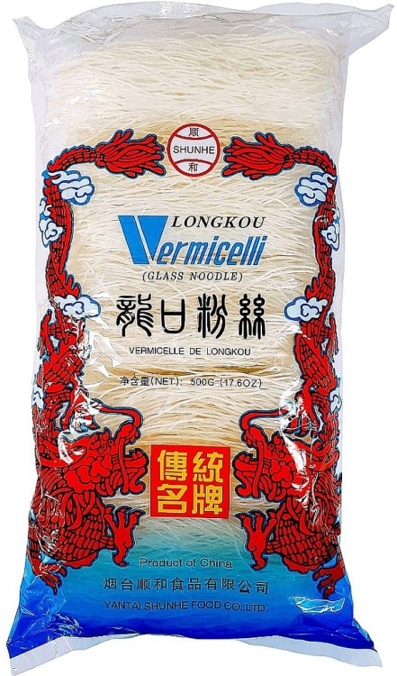 Chiński Makaron Sojowy z Fasoli Mung Vermicelli Longkou Glass Noodle 500g DING XI BRAND