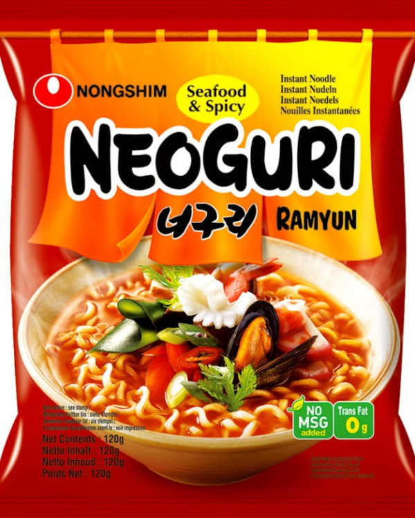 KARTON Koreańska Zupka Błyskawiczna Instant Neoguri Owoce Morza Ostra 20x120g NONGSHIM