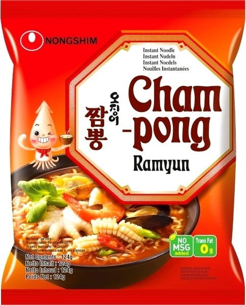 KARTON Koreańska Zupka Błyskawiczna Instant Owoce Morza Cham-Pong 20x124g NONGSHIM
