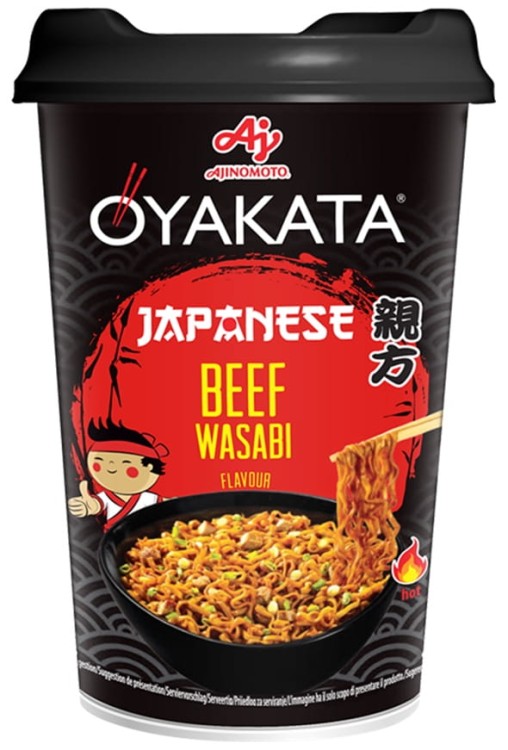 Azjatycka Zupka Błyskawiczna Makaron Instant Wołowina Wasabi Kubek Cup 93g OYAKATA