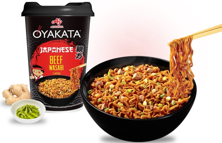 Azjatycka Zupka Błyskawiczna Makaron Instant Wołowina Wasabi Kubek Cup 93g OYAKATA