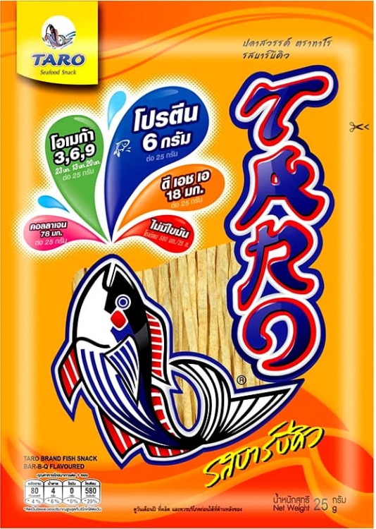 Tajska Przekąska Rybna Thai Fish Snack o Smaku Barbecue BBQ Flavor 52g TARO
