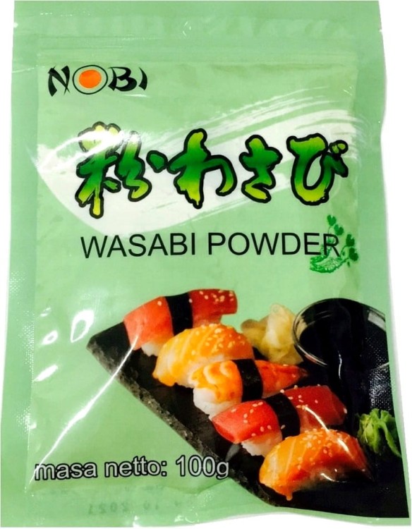 Pasta Wasabi Do Sushi Ostry Zielony Japoński Chrzan w Proszku 100g NOBI
