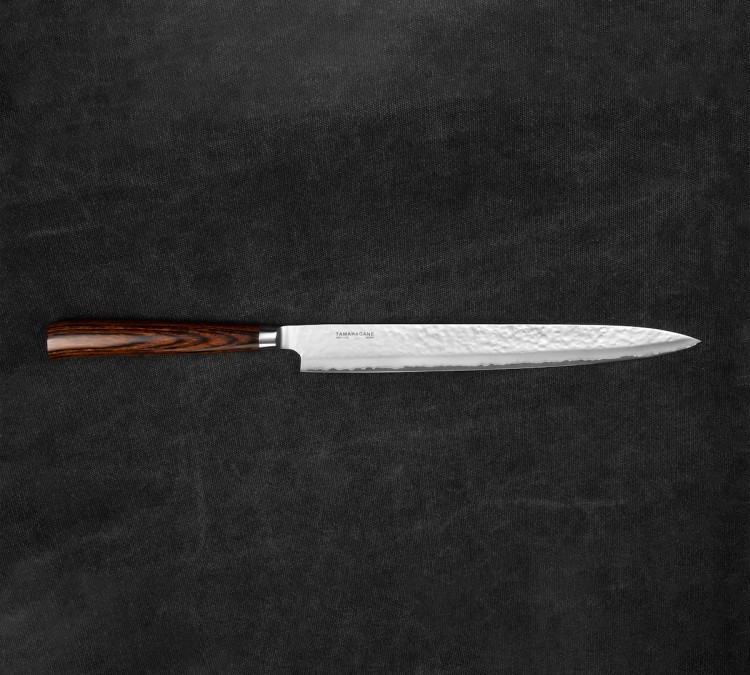 Tamahagane Tsubame Brown Nóż Sashimi 27cm