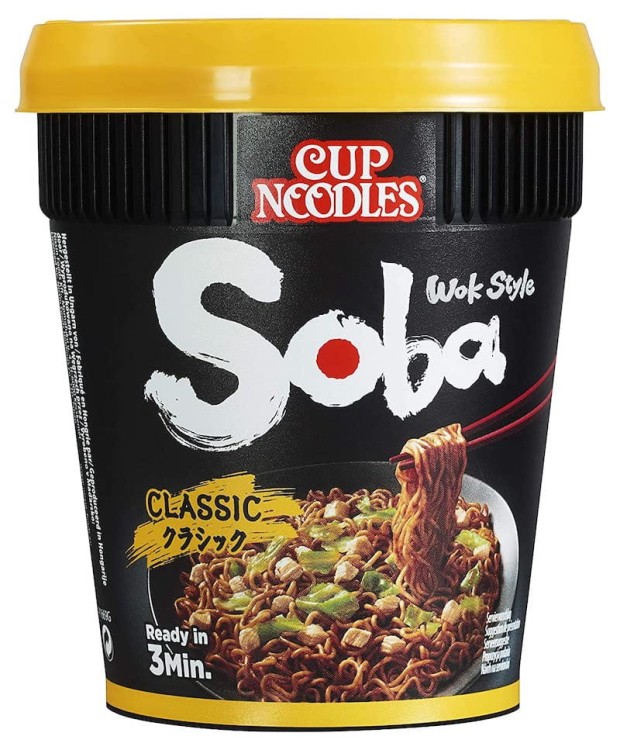 Japońska Zupka Błyskawiczna Makaron Instant Ramen Classic Soba Kubek Cup 90g NISSIN