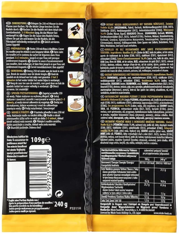 Japońska Zupka Błyskawiczna Makaron Instant Ramen Classic Soba 109g NISSIN