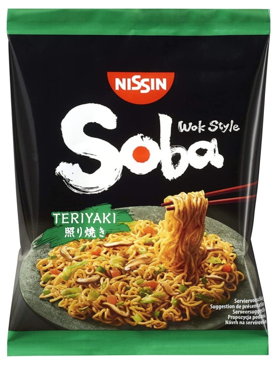 Japońska Zupka Błyskawiczna Makaron Instant Ramen Teriyaki Soba 110g NISSIN