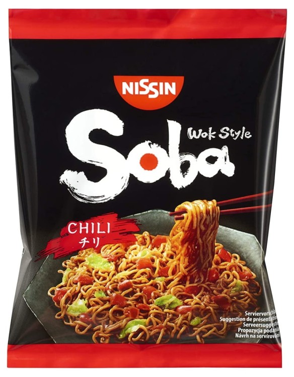 Japońska Zupka Błyskawiczna Makaron Instant Ramen Chili Soba 110g NISSIN