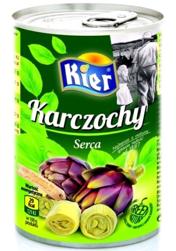 Hiszpańskie Karczochy Serca w Zalewie Karczoch Ze Świeżych Zbiorów 390g KIER