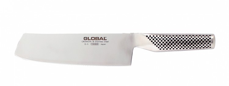 Global Japoński Nóż Kuchenny Do Warzyw Siekania Nakiri Tasak 18cm 56 HRC G-5