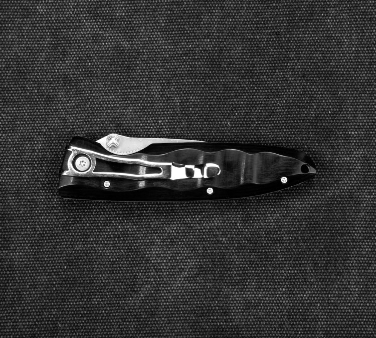 Mcusta Zanmai Classic Wave Black Pakka Damascus Japoński Nóż Składany 8,5cm