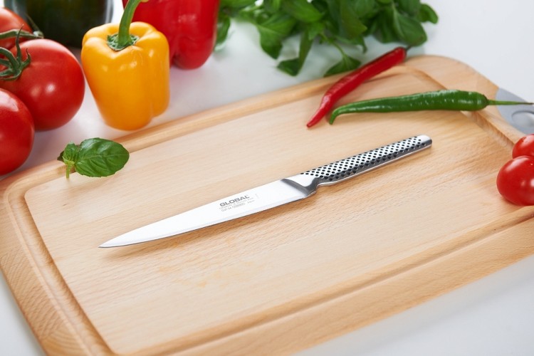 Global Japoński Ostry Nóż Kuchenny Uniwersalny Do Owoców Warzyw 15cm GSF-24