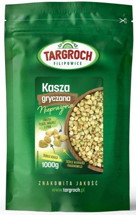 Polska Zdrowa Kasza Gryczana Biała Niepalona Naturalna 1kg 1000g TARGROCH