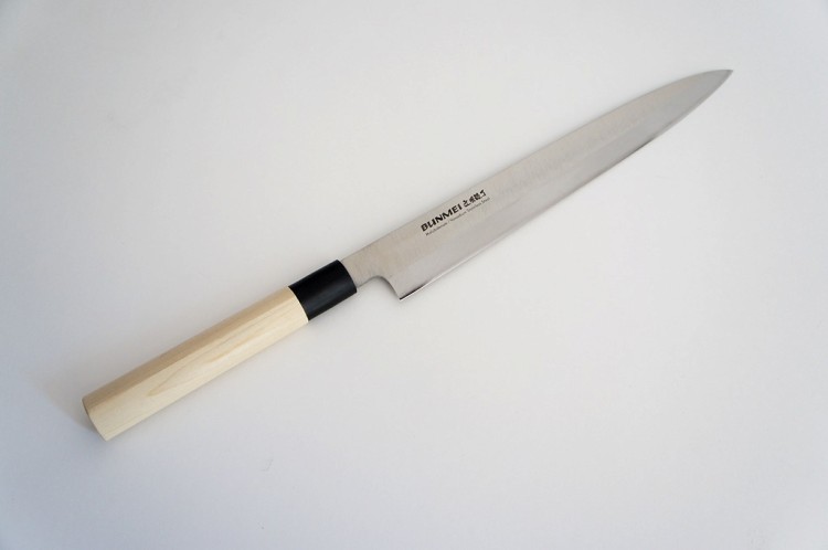 Bunmei Japoński Ostry Nóż Kuchenny Yanagi Sashimi Do Sushi Filetowania 27cm