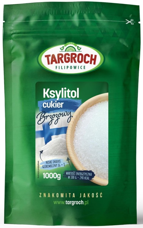 Ksylitol Cukier Brzozowy Fiński Naturalny Zamiennik Cukru 1kg 1000 TARGROCH