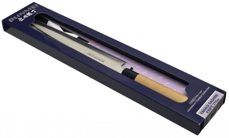 Bunmei Japoński Ostry Nóż Kuchenny Yanagi Sashimi Do Sushi Filetowania 27cm