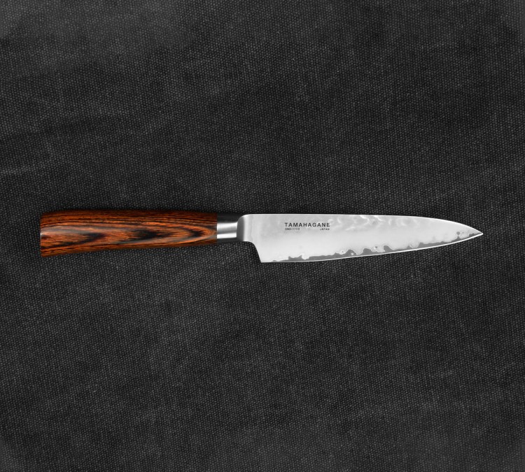 Tamahagane Tsubame Brown VG-5 Japoński Ostry Nóż Kuchenny Uniwersalny 12cm