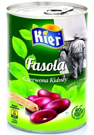 Włoska Czerwona Fasola Fasolka w Puszce Zdrowa Źródło Białka Roślinnego 400g KIER