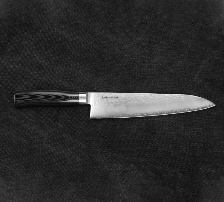 Tamahagane Tsubame Black VG-5 Japoński Nóż Kuchenny Szefa Kuchni 61HRC 24cm