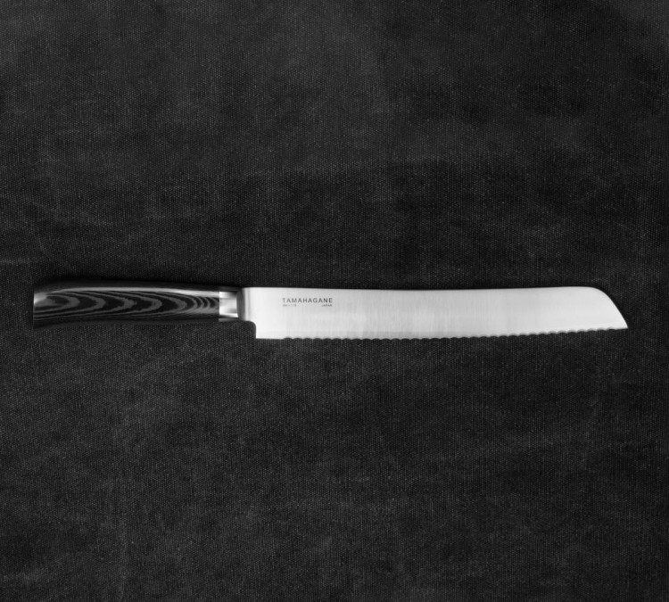 Tamahagane SAN Black VG-5 Japoński Nóż Do Chleba 23cm