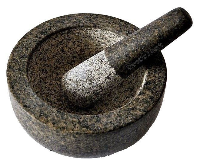 Moździerz Kuchenny Granitowy Kamienny z Tłuczkiem Średnica 18cm JADE TEMPLE