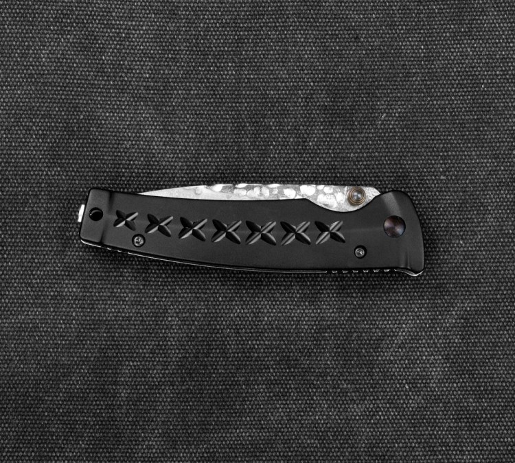 Mcusta Fusion Czarny Damascus Japoński Nóż Składany 8cm