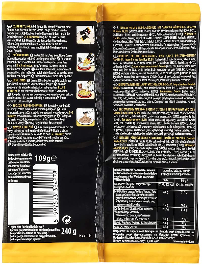 Zupka Makaron Błyskawiczny Classic Soba 109g NISSIN